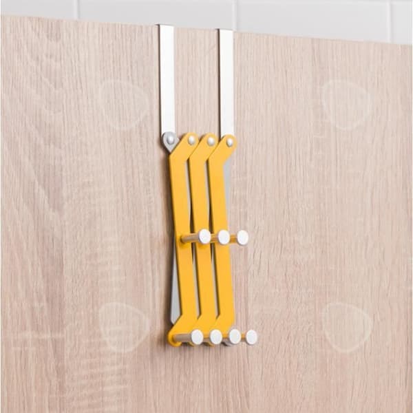 CONFO® Tjock tvåfärgad krok infällbart system bakom dörren sju krokar installation rakt hängande kläder hatt cr