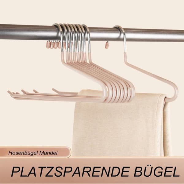 5-Pack Galge/Byxgalgar i Metall, Klädhängare Platsbesparande Design, Öppna Krokar Organizer