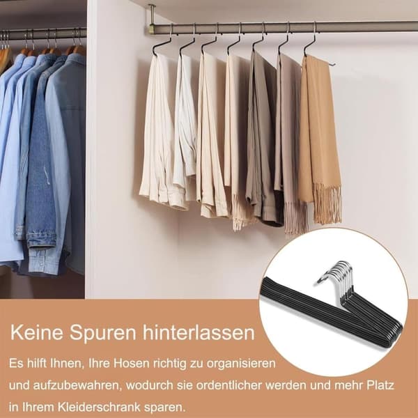 5-Pack Galge/Byxgalgar i Metall, Klädhängare Platsbesparande Design, Öppna Krokar Organizer