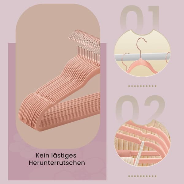 Fluwelen kleerhangers, set van 20, fluwelen hangers