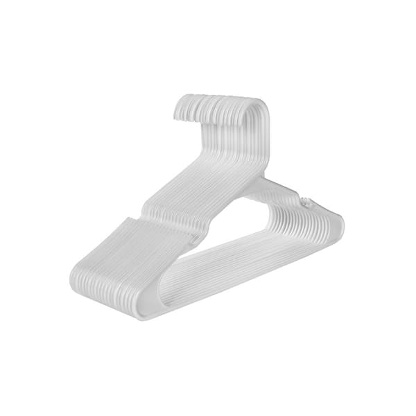 Kleshenger plast 50 stk hvit