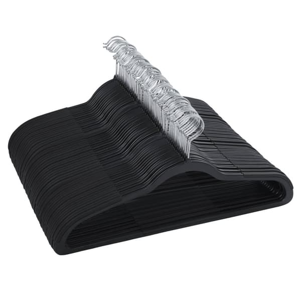 Tunna plastgalgar 50 stycken svarta