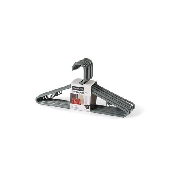 Set med 8 Perfetto plasthängare - Längd 42 cm - Askfärg