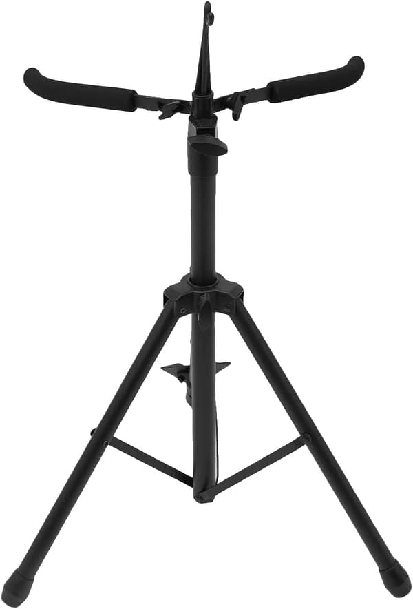 Foldbar Cello Stativ, Justerbar Højde 74-120 cm, Letvægts og Bærbar,sort
