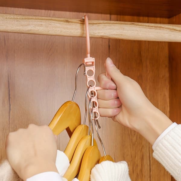 BØJLE til GARDEROBE GARDEROBE-organisator PINK skjorter