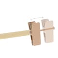Miniatyrbild 6 av 6: Relaxdays Clip-hängare, set om 10, 2 clips, clips för byxor och kjolar, HxBxD: 11,5 x 30,5 x 3 cm, rosa/natur