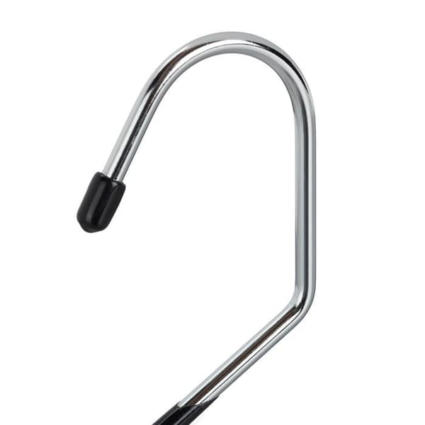 Relaxdays Byxhängare med halkfri PVC-beläggning i metall 35 cm set om 12, svart
