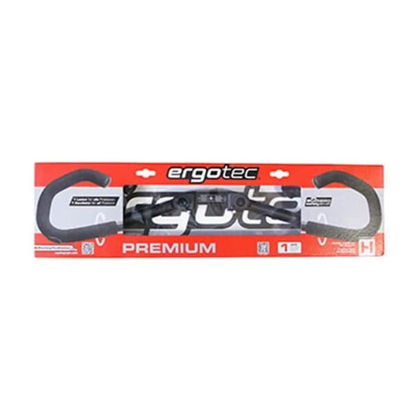 Cykelstyre - Ergotec - Justerbart Hopfällbart - Aluminium - Svart - Diameter 31,8mm