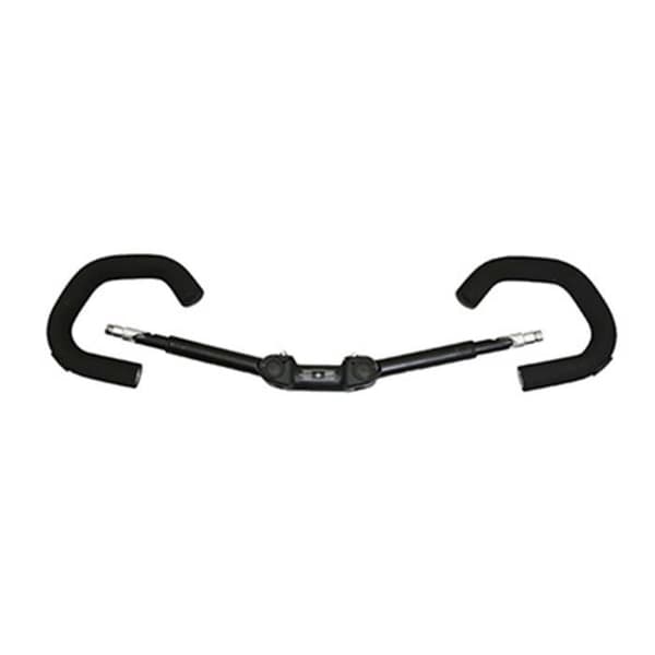 Cykelstyre - Ergotec - Justerbart Hopfällbart - Aluminium - Svart - Diameter 31,8mm