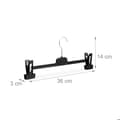 Miniatyrbild 4 av 6: Relaxdays byxhängare, set om 10, Plast Plastic Skirt Clips Non-Slip, 14 x 36 x 3 cm, svart