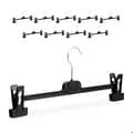 Miniatyrbild 1 av 6: Relaxdays byxhängare, set om 10, Plast Plastic Skirt Clips Non-Slip, 14 x 36 x 3 cm, svart