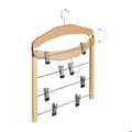 Miniatyrbild 6 av 6: Relaxdays Flera trähängare krok 360° byxor set om 3 halkfria HxBxD: 45,5 x 39 x 2,5 cm, naturligt silver