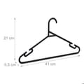 Miniatyrbild 4 av 6: Relaxdays Hangers set om 24, byxstång och skåra, återvunnen plast, förvaring, platsbesparande, svart