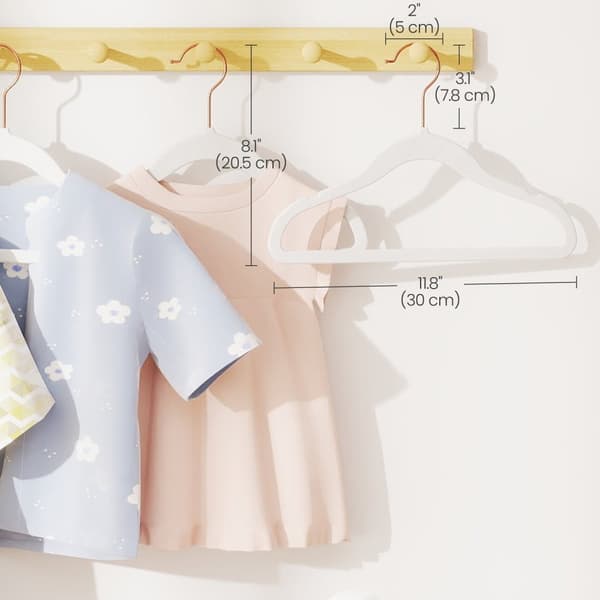 Tøjbøjler - Velvet - Rose Gold Hook - Sæt på 50