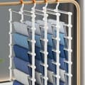 Miniatyrbild 8 av 8: OBOSOE 4-Pack Hopfällbara Byxgalgar i Metall med Klämmor – Utrymmessnål Klädhängare