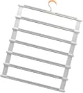Miniatyrbild 1 av 8: OBOSOE 4-Pack Hopfällbara Byxgalgar i Metall med Klämmor – Utrymmessnål Klädhängare