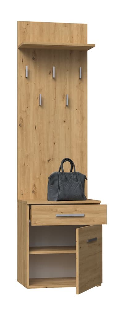 BØJLE + SKOSKAB DUO ARTISAN OAK 180x50x35 CM ENTRE TIL HJEM TIL KONTOR