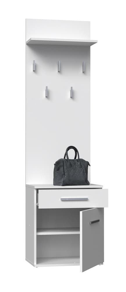 BØJLE + SKOSKAB DUO HVID 180x50x35 CM ENTRE TIL HJEM TIL KONTOR
