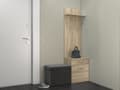 Miniatyrbillede 4 af 5: BØJLE- + SKOSKAB DUO SONOMA EGE 180x50x35 CM ENTRE TIL HJEM TIL KONTOR