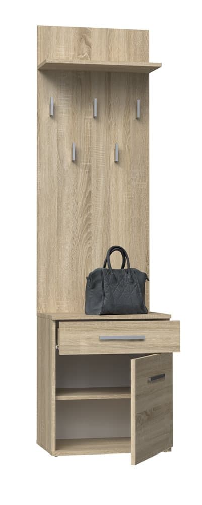 BØJLE- + SKOSKAB DUO SONOMA EGE 180x50x35 CM ENTRE TIL HJEM TIL KONTOR