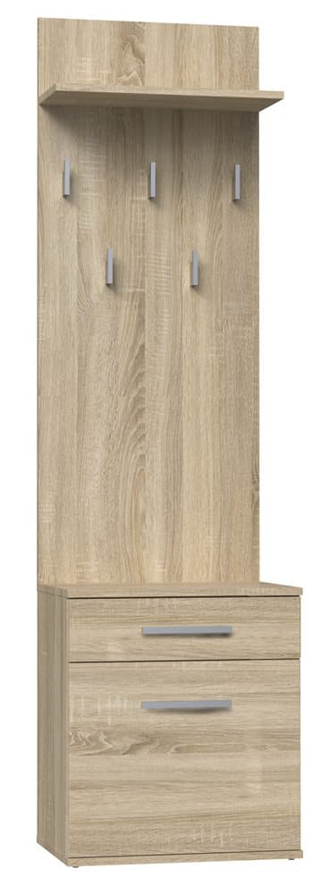 BØJLE- + SKOSKAB DUO SONOMA EGE 180x50x35 CM ENTRE TIL HJEM TIL KONTOR