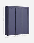 Miniatyrbillede 6 af 7: Stofgarderobe, sammenklappelig garderobe med bøjlestang