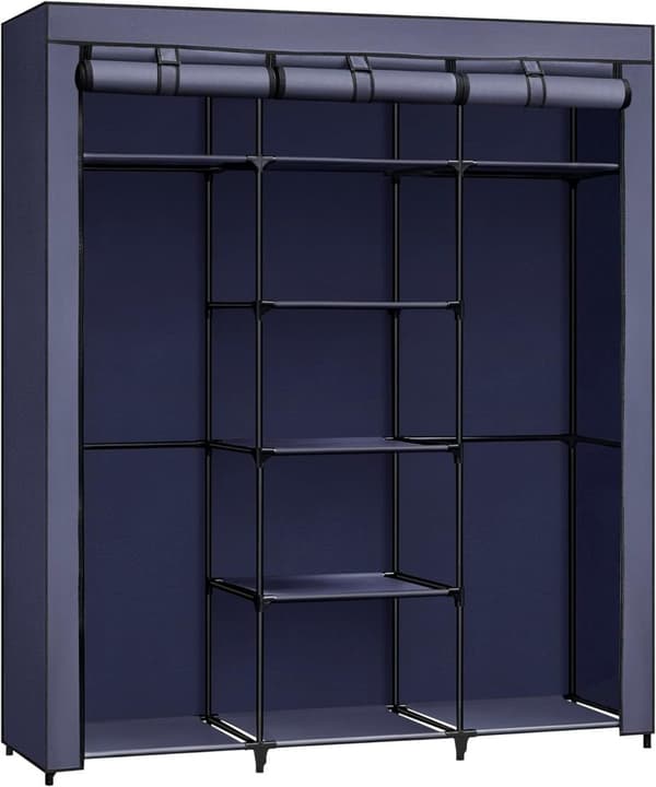 Stofgarderobe, sammenklappelig garderobe med bøjlestang