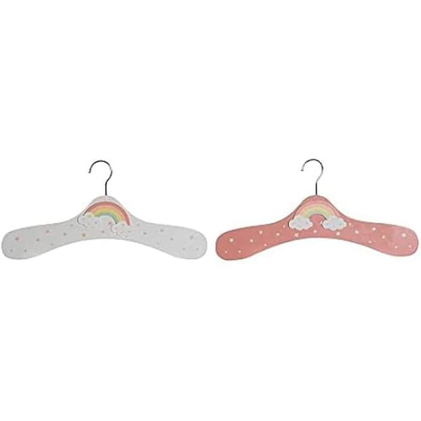Klädhängare i MDF-trä - DKD Home Decor - Regnbåge - Set om 2 - Flerfärgad - 35 x 1 x 19 cm