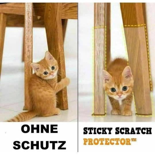Soffskydd - MAVURALiving - Sticky Scratch Protector™ - 30x45 cm - Transparent - Anti-repa