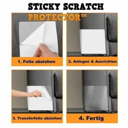 Soffskydd - MAVURALiving - Sticky Scratch Protector™ - 30x45 cm - Transparent - Anti-repa
