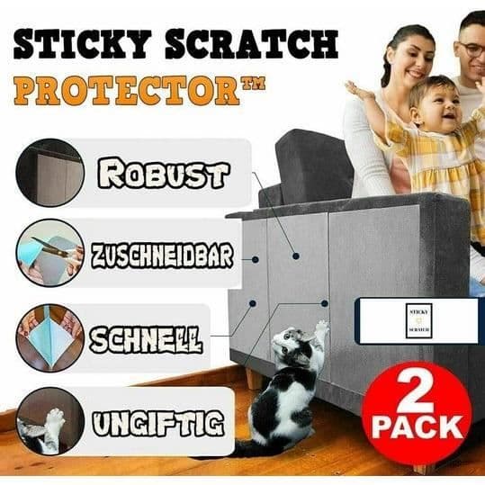 Soffskydd - MAVURALiving - Sticky Scratch Protector™ - 30x45 cm - Transparent - Anti-repa