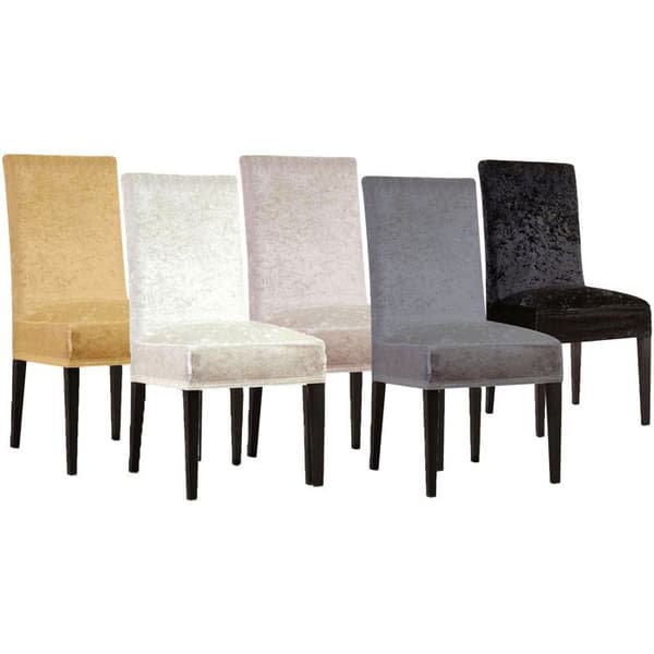 Stolsöverdrag i guld sammet - Set med 2 - Mått 38x35x35 - 56x48x48