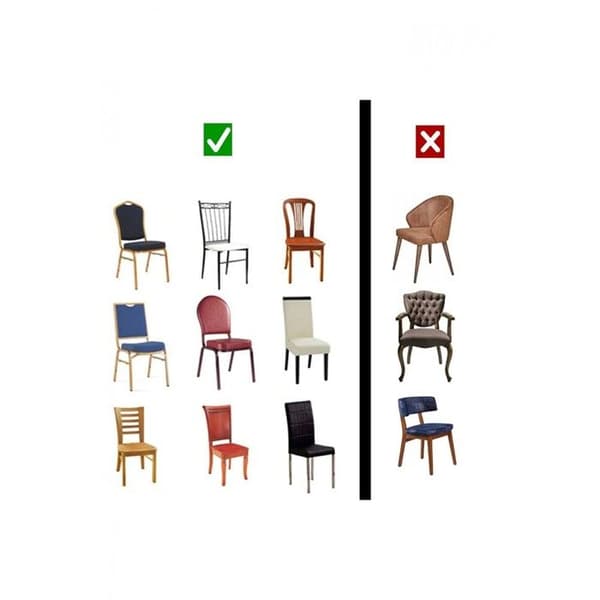 M'DECO - Set av Stolsöverdrag Förlängningsbart Färgglatt Rosa One Size