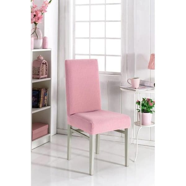 M'DECO - Set av Stolsöverdrag Förlängningsbart Färgglatt Rosa One Size