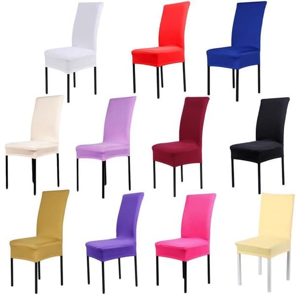 Stolsäckar - POPSPO - Set med 4 - Svart - Spandex - Lätt dekoration