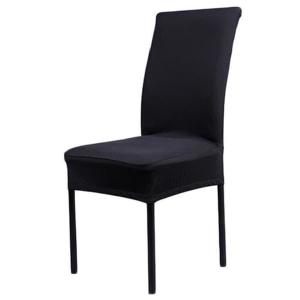 Set med 6 Universal Stretch Stolöverdrag - Modern - Svart