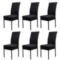 Miniatyrbild 1 av 3: Set med 6 Universal Stretch Stolöverdrag - Modern - Svart