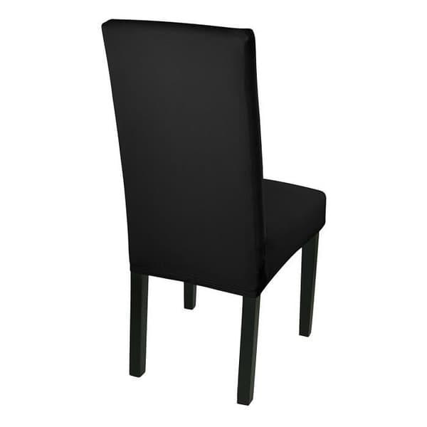 Stolsöverdrag - Stretch-Bi-elastiskt överdrag - Svart - 6 delar - Tvättbar - Mikrofiber