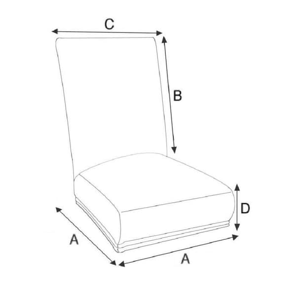 Stolsöverdrag - Stretch - Set om 6 - Brun - Bi-elastisk - Tvättbar