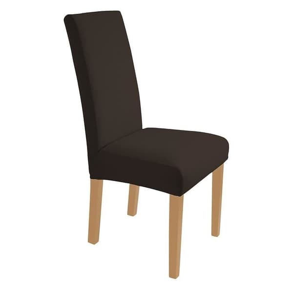 Stolsöverdrag - Stretch - Set om 6 - Brun - Bi-elastisk - Tvättbar
