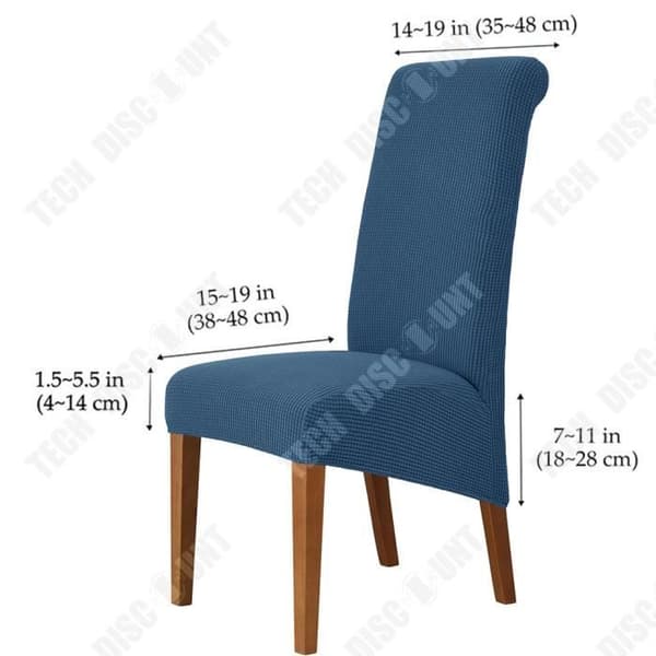 TD® Home Hotel Utdragbar matstol Sleighback Stol Corn Flanell Högrygg stolsöverdrag