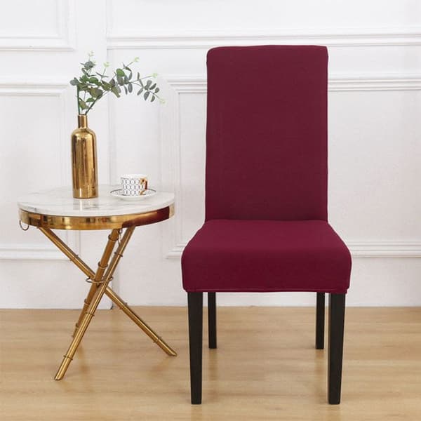 CONFOZEN® Stretch stolsöverdrag 4 delar Burgundy slitstarkt