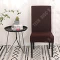 Miniatyrbild 2 av 4: TD® 4st Datorstolsöverdrag Pure Color Stolöverdrag Brun Ett stycke Stolöverdrag Hotell