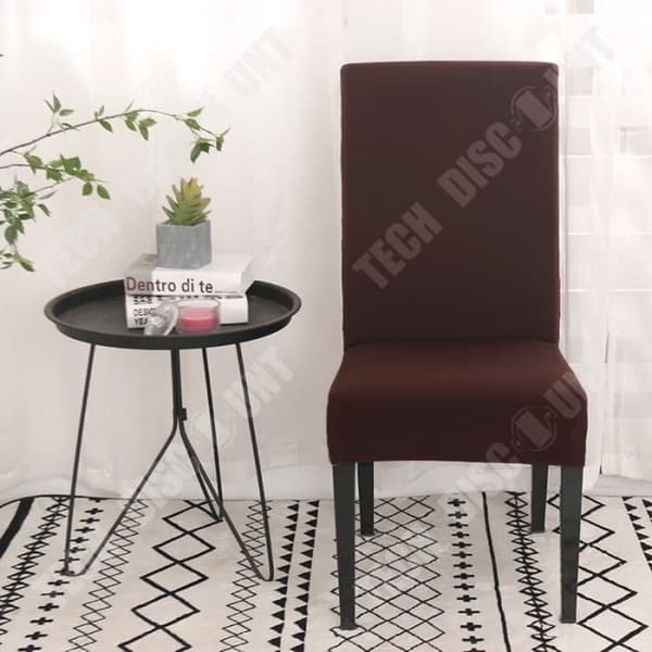 TD® 4st Datorstolsöverdrag Pure Color Stolöverdrag Brun Ett stycke Stolöverdrag Hotell