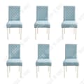 Miniatyrbild 1 av 4: TD® 6st Restaurangstolsöverdrag Stretchstolsöverdrag Blå siamesisk stolsöverdrag Hotellkonferens Hem