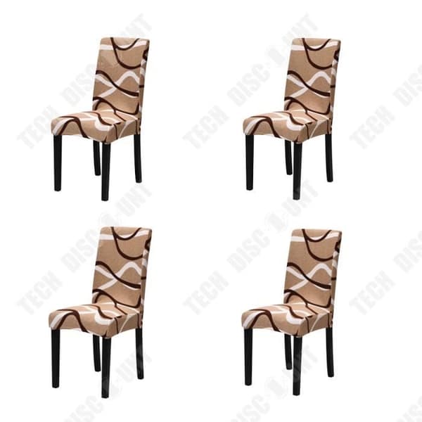 TD® 4st Restaurangstolsöverdrag Stretch Stolöverdrag i ett stycke Stolöverdrag Polyester Hotell Hushåll