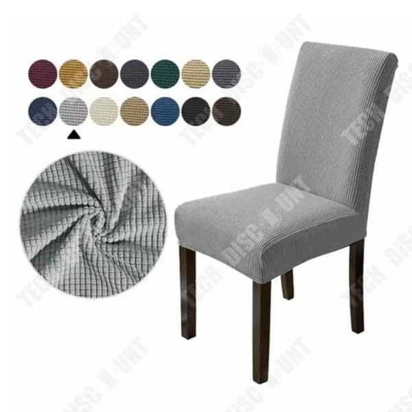 TD® 4 delar restaurangstolsöverdrag Pure Color stolöverdrag Grå Siamesisk stolsöverdrag Hotell hushåll