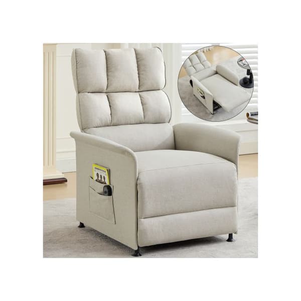 Modern design: fåtölj, TV-fåtölj, elektrisk fåtölj, recliner med fjärrkontroll, med förvaringsväska