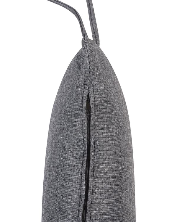 Hængestol Grå Rattan Polyester og Sort Stål 199 x 97 cm Oval Æg Kurv Ophæng Hynder Indendørs Udendørs til Haven Terrasse Indretning