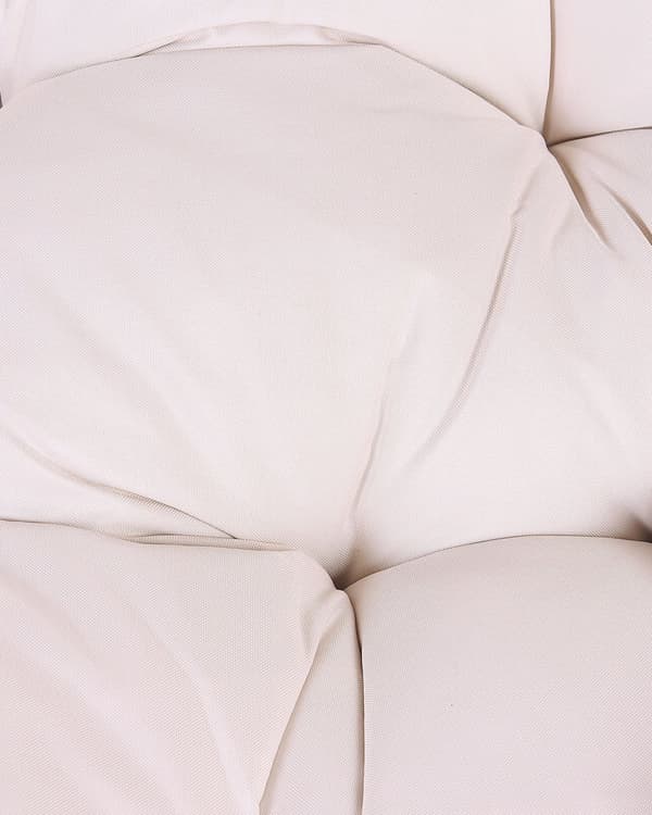 Hængestol Beige PE rattan gynge æggeformet Loftmonteret flet Rustik Boho Stil